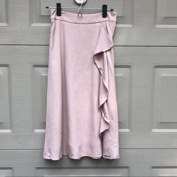 NWT J. Crew Blush Waterfall Midi Skirt in Tencel - Picture 4 of 8